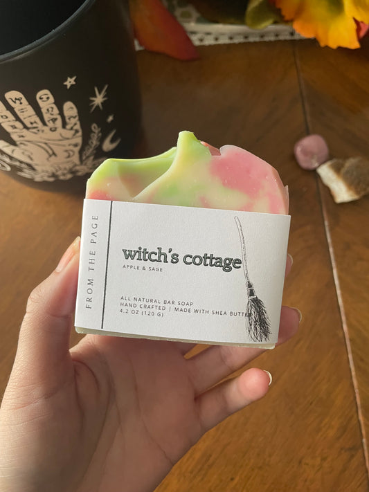 Witch's Cottage | Book Inspired Bar Soap | Apple & Sage