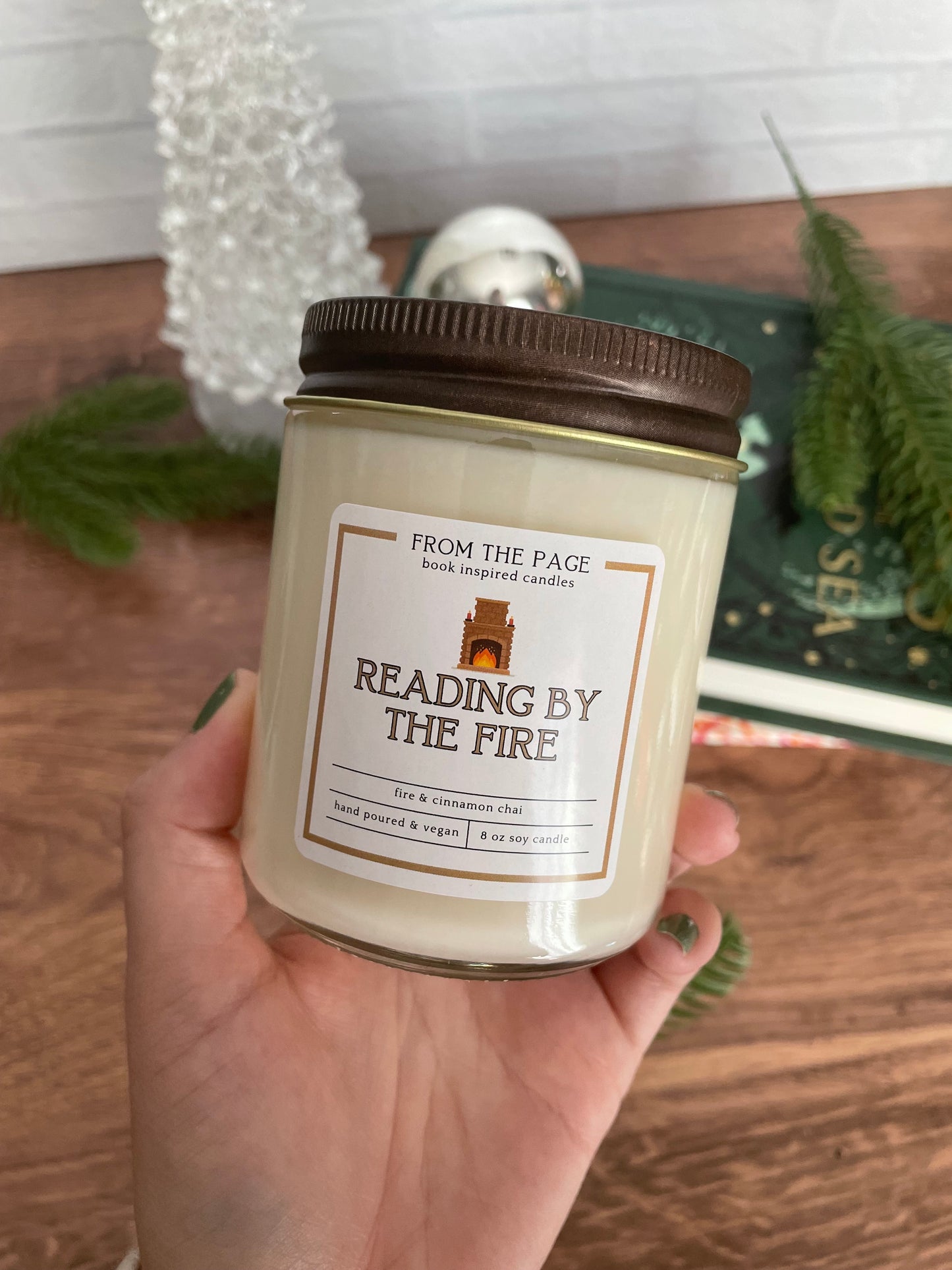 Reading by the Fire (cinnamon chai & fire)