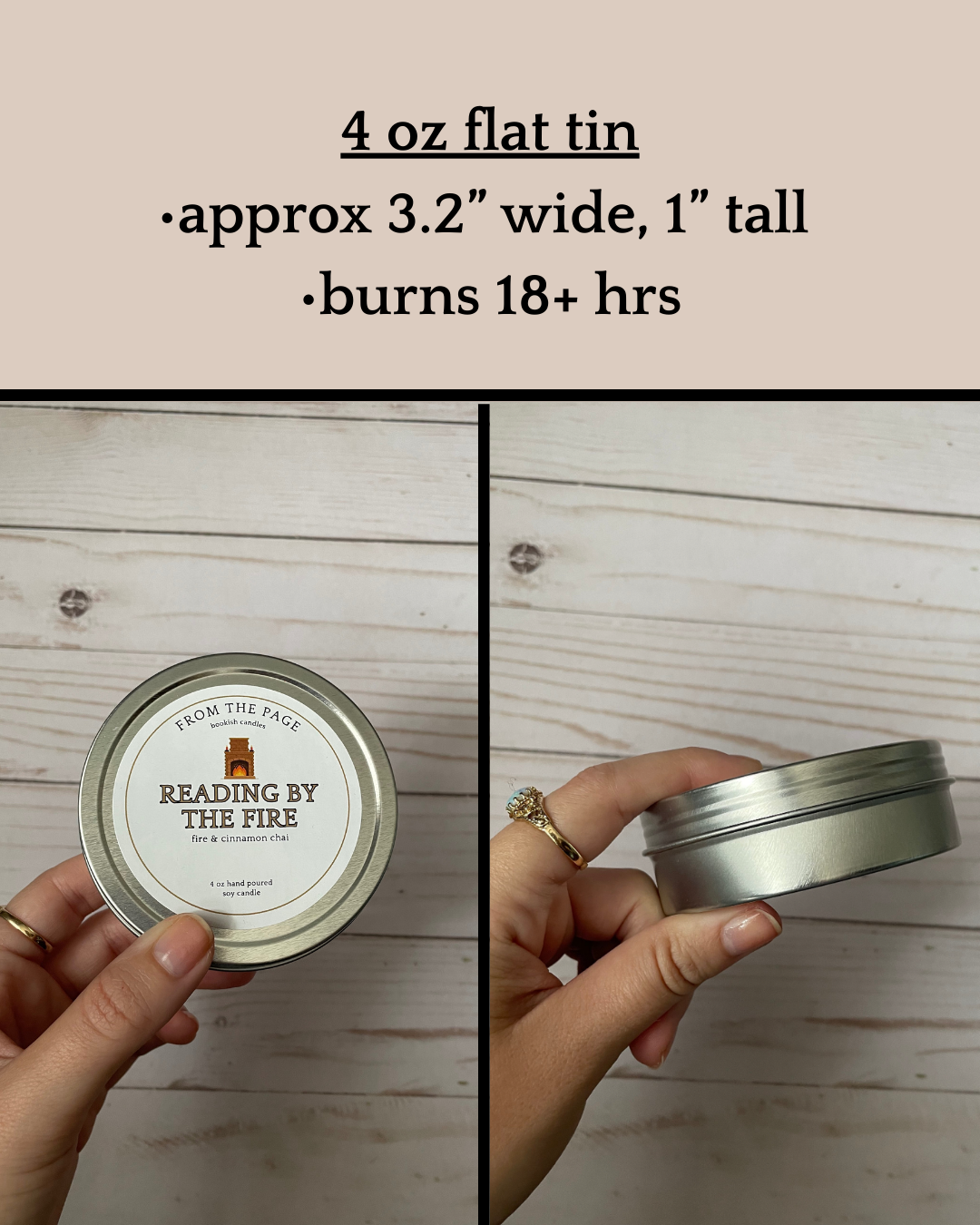 Indie Authors - Bulk Candles - 4 oz flat tin