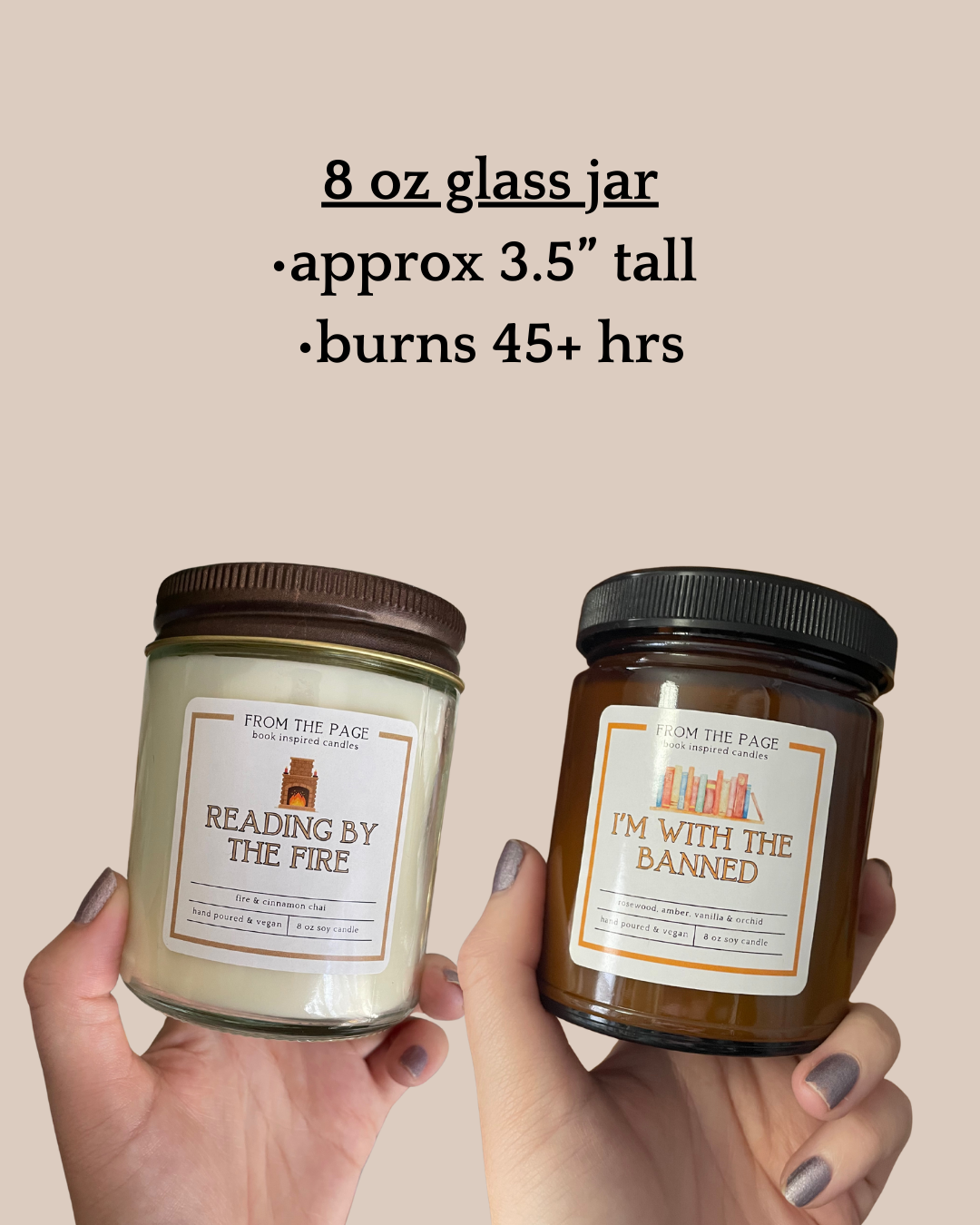 Indie Authors - Bulk Candles - 8 oz jars