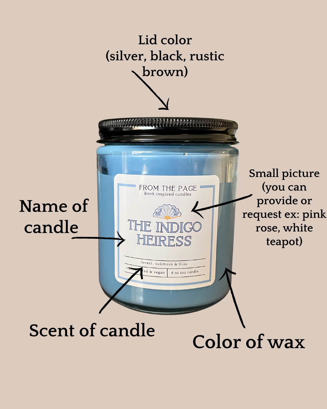 Indie Authors - Bulk Candles - 8 oz jars