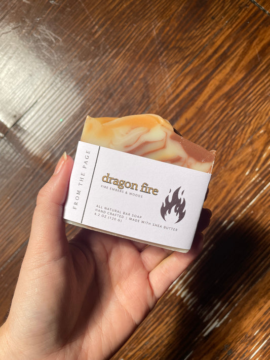 Dragon Fire | Book Inspired Bar Soap | Fire & Woods