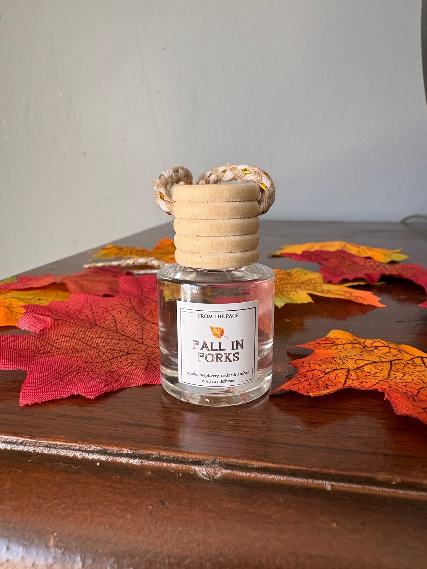 Fall in Forks Car Diffuser (apple, raspberry, cedar, amber)