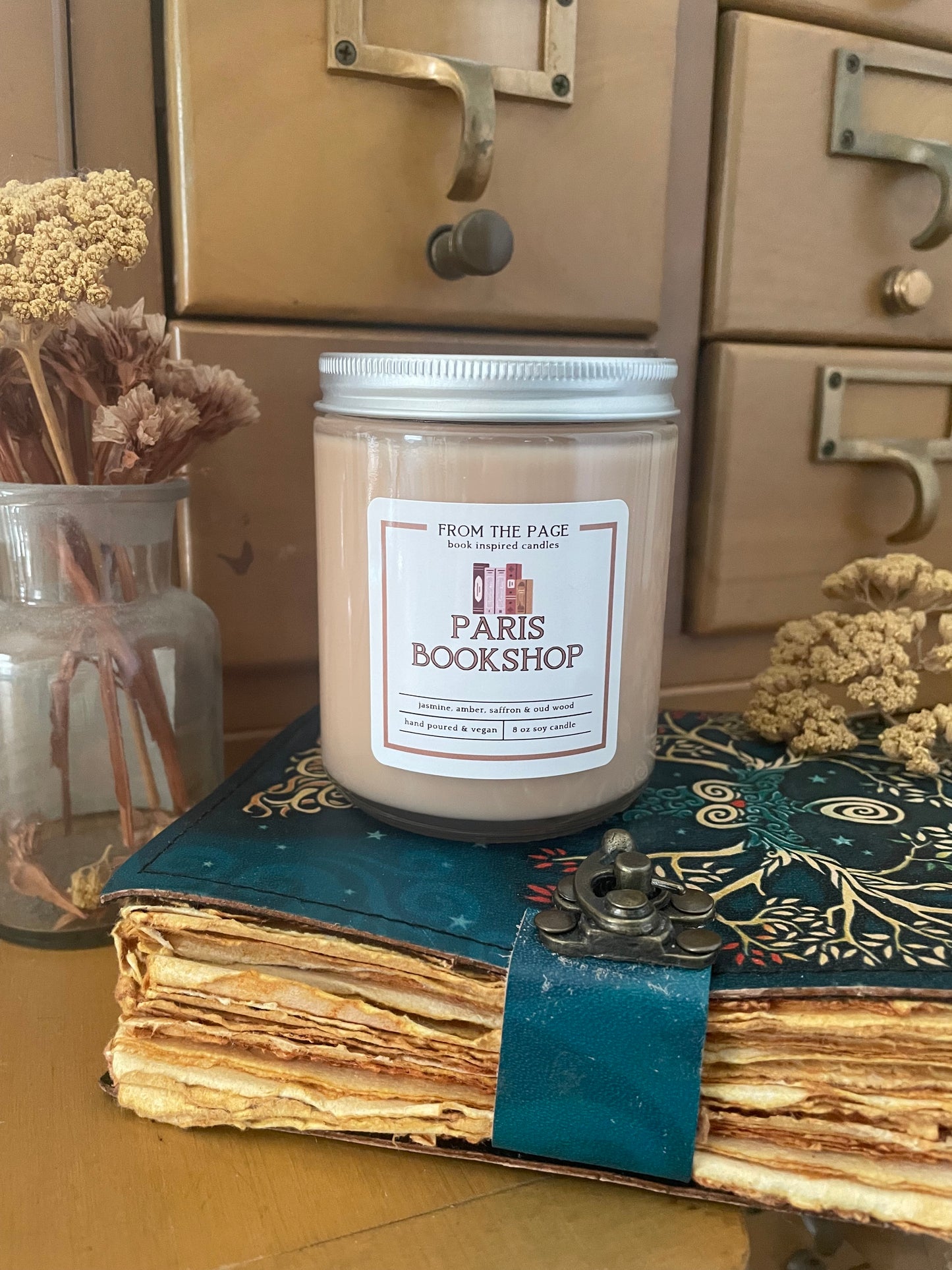 Paris Bookshop- Candle of the Month (jasmine, amber, saffron & oud)