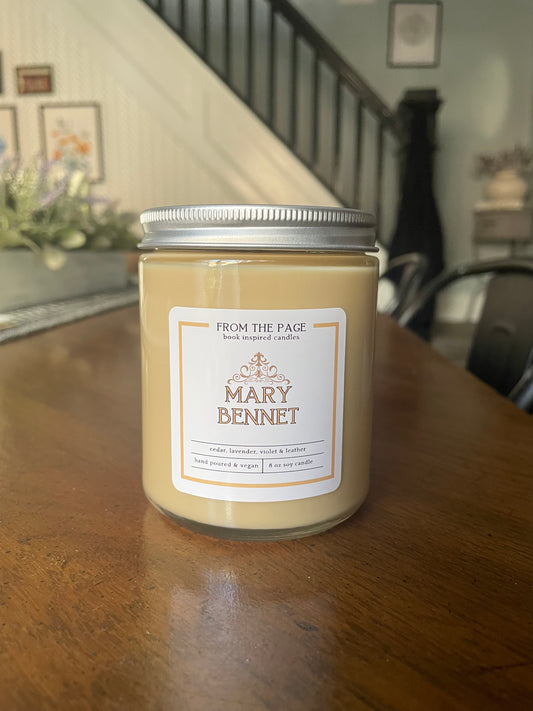 Mary Bennet - Candle of the Month (cedar, lavender, violet & leather)