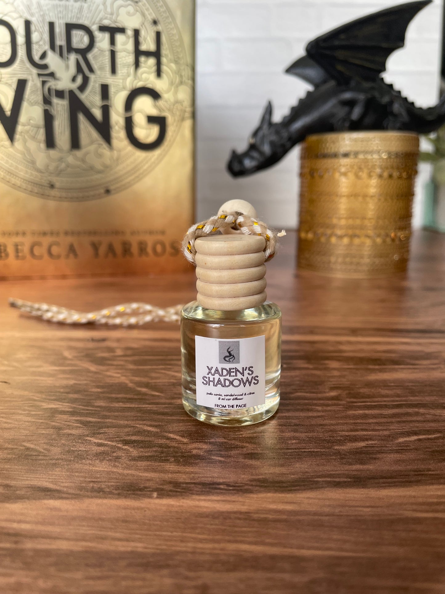 Xaden’s Shadows Car Diffuser (palo santo, sandalwood, citrus)