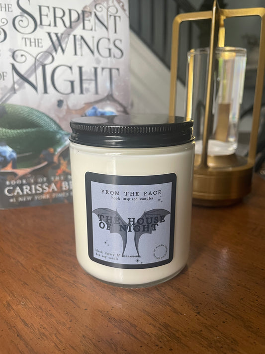 The House of Night (black cherry & cinnamon) | Crowns of Nyaxia Officially Licensed Candles