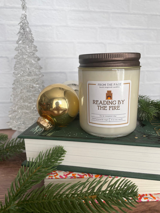 Reading by the Fire (cinnamon chai & fire)