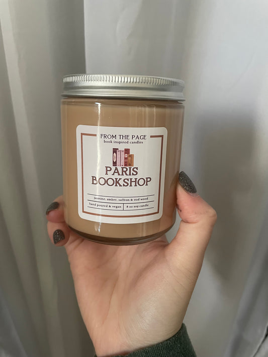Paris Bookshop- Candle of the Month (jasmine, amber, saffron & oud)