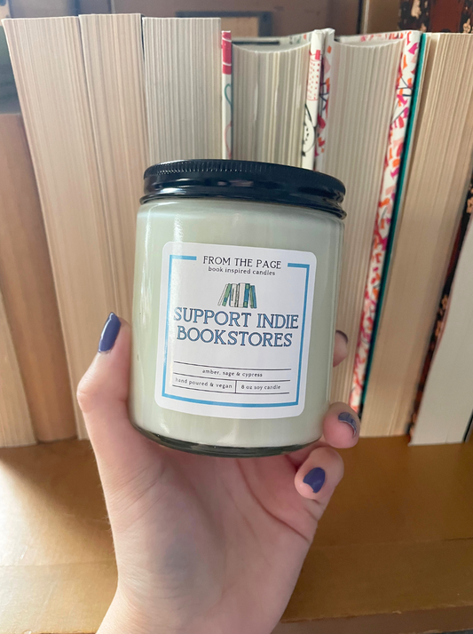 Support Indie Bookstores - Candle of the Month