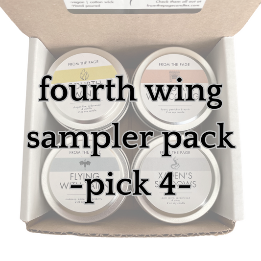 Fourth Wing Sampler Pack - Pick 4 mini candles