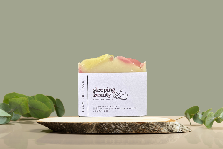 Sleeping Beauty soap (plumeria blooms)