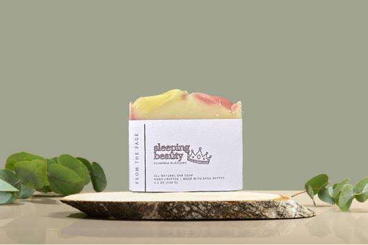 Sleeping Beauty soap (plumeria blooms)