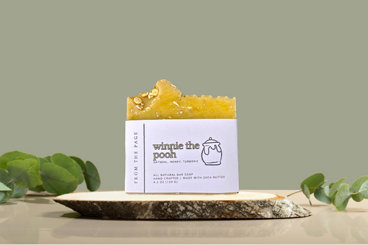 Winnie the Pooh soap (oatmeal, turmeric, honey)