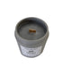 Gray candle with wood wick